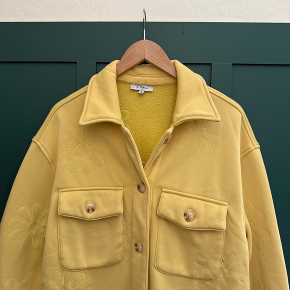 polagram yellow flower shacket - Picture 3 of 9